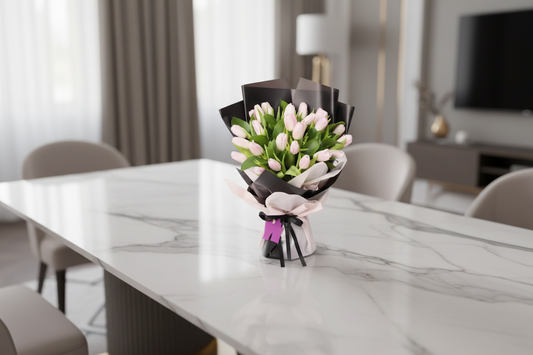 20 Pink Tulips Bouquet